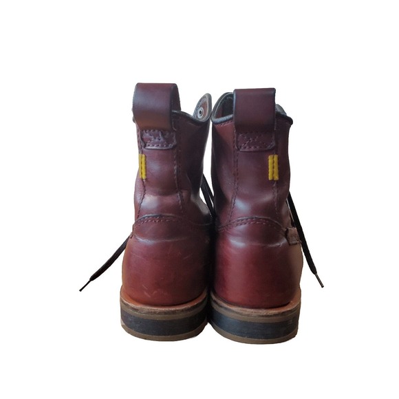 CATERPILLAR Boots Men's 10 ORSON Red Leather Lace Up Heritage Farm Duty Rustic - Picture 11 of 13